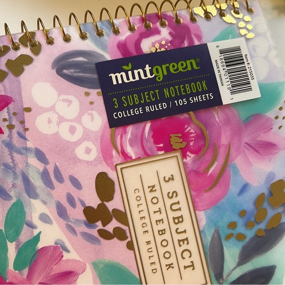 2 of MintGreen brand 3 Subject Spiral Notebook - Picture 13 of 13